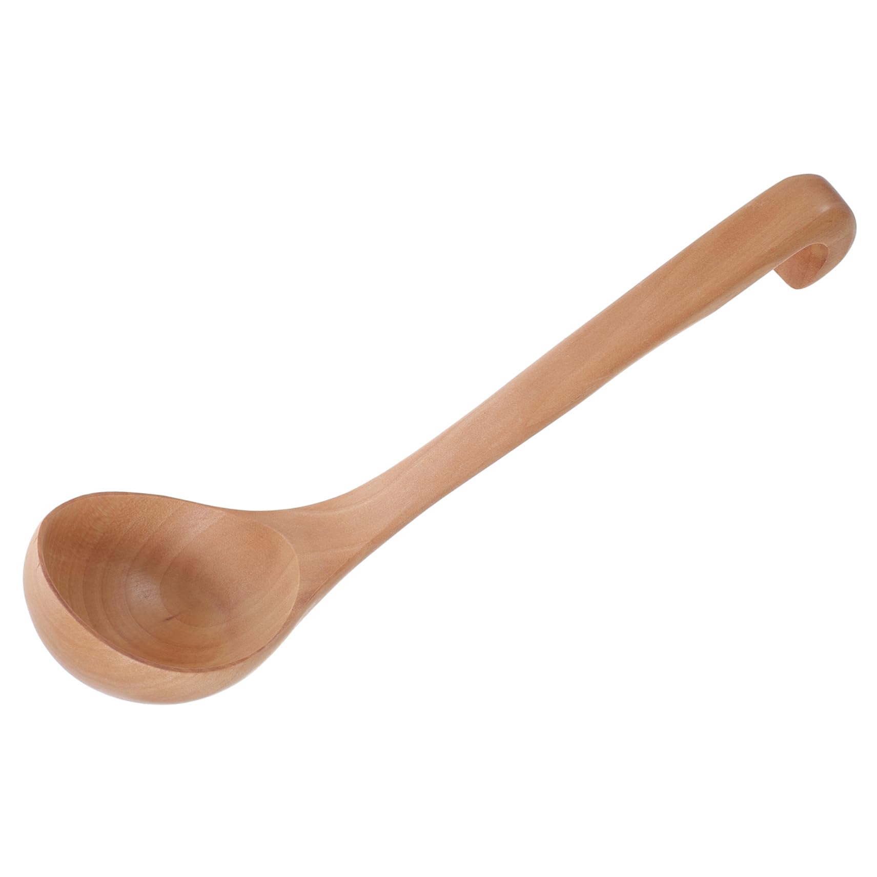 KICHOUSE 2pcs Long Handle Spoon with Hook Chinese Spoons Dinner Spoon Basting Spoon Hot Pot Spoon Retro Soup Spoon Porridge Spoon Japanese Noodles Ramen Korean Soup Spoon Rice Spoon Acacia