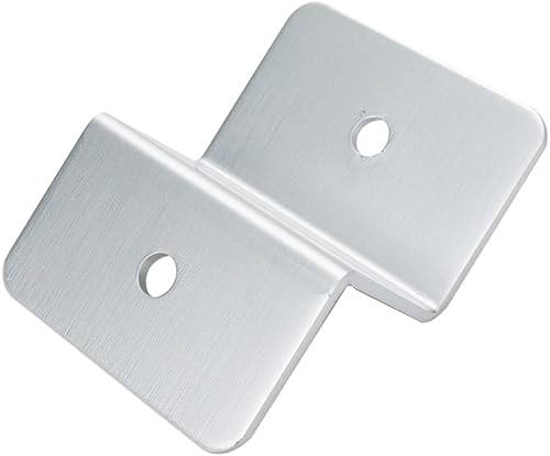 Miniatura 3 de KUMGROT 4 juegos de soportes de panel solar de aleación de aluminio Z soportes para paneles solares techo RV barco fuera de la red, plata