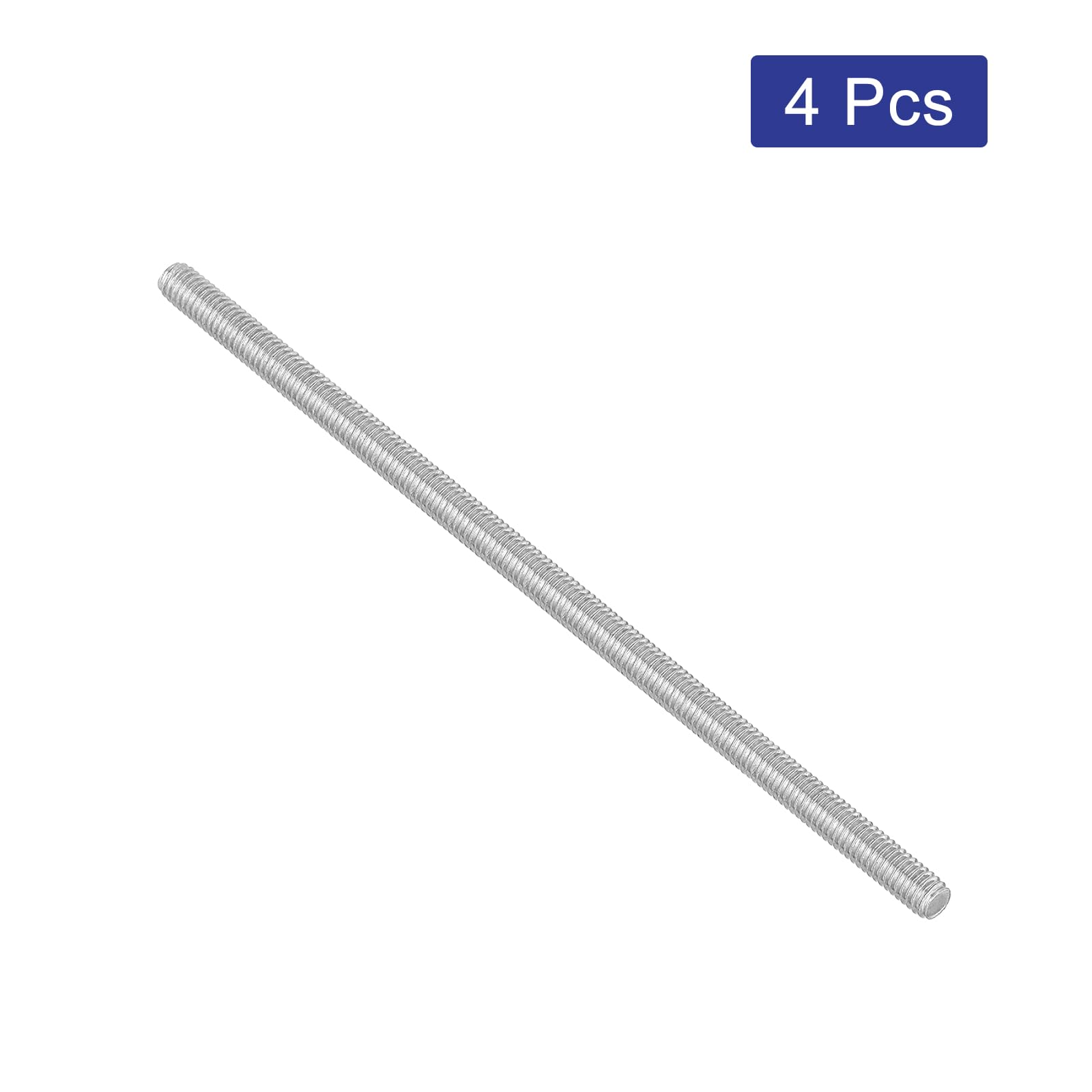 QUARKZMAN 4pz Asta Filettata Intera, M4 x 100mm Acciaio Inossidabile 304 Borchie Barra Filettatura Destra M4-0.7 Filo di Pece per Assemblaggio Mobili Macchinari