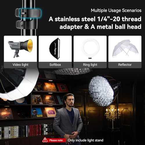 image for SMALLRIG RA-S200 Light Stand for Photography, 78.7