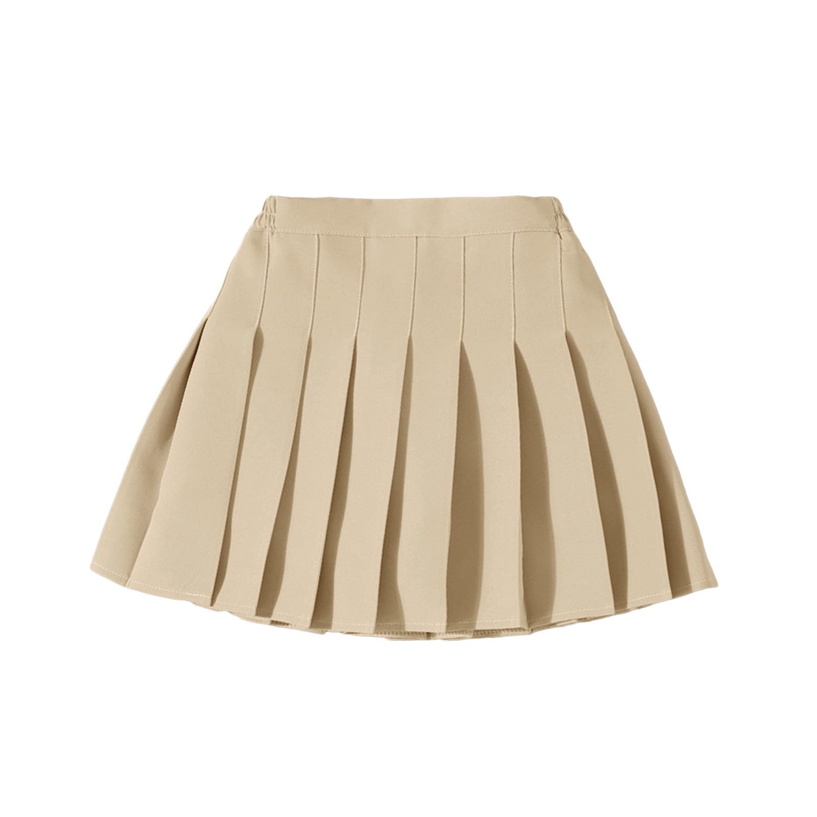 Générique Filles été Mode Taille Tennis plissé Jupe Mince décontracté Mini Taille Jupe Mode Jupe Haute (Khaki, 4-5 Years)
