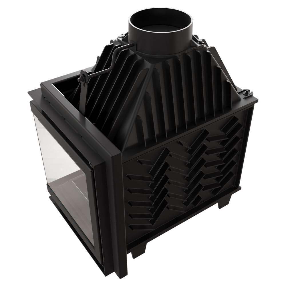 KRATKI Kamineinsatz Gusseisen Simple Links 15 kW Ø 200
