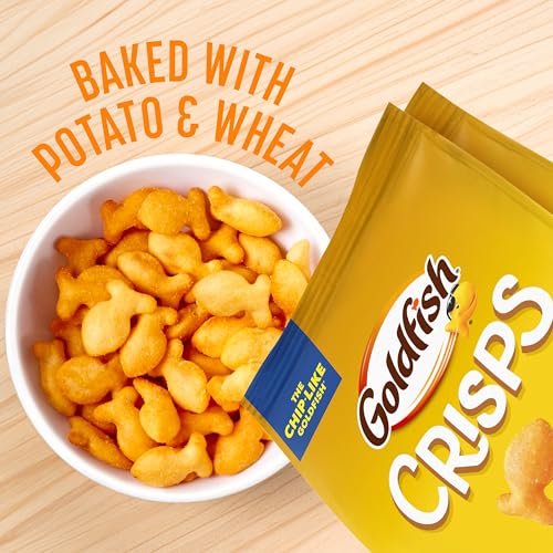 Goldfish Crisps Cheddar Baked Chip Crackers, 4.8 Oz Bag - image 5