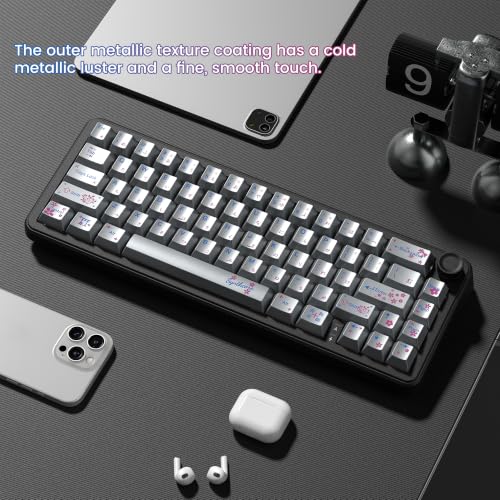 Image of dagaladoo PBT keycaps Set,Cherry Profile Keyboard keycaps,Metal Coating