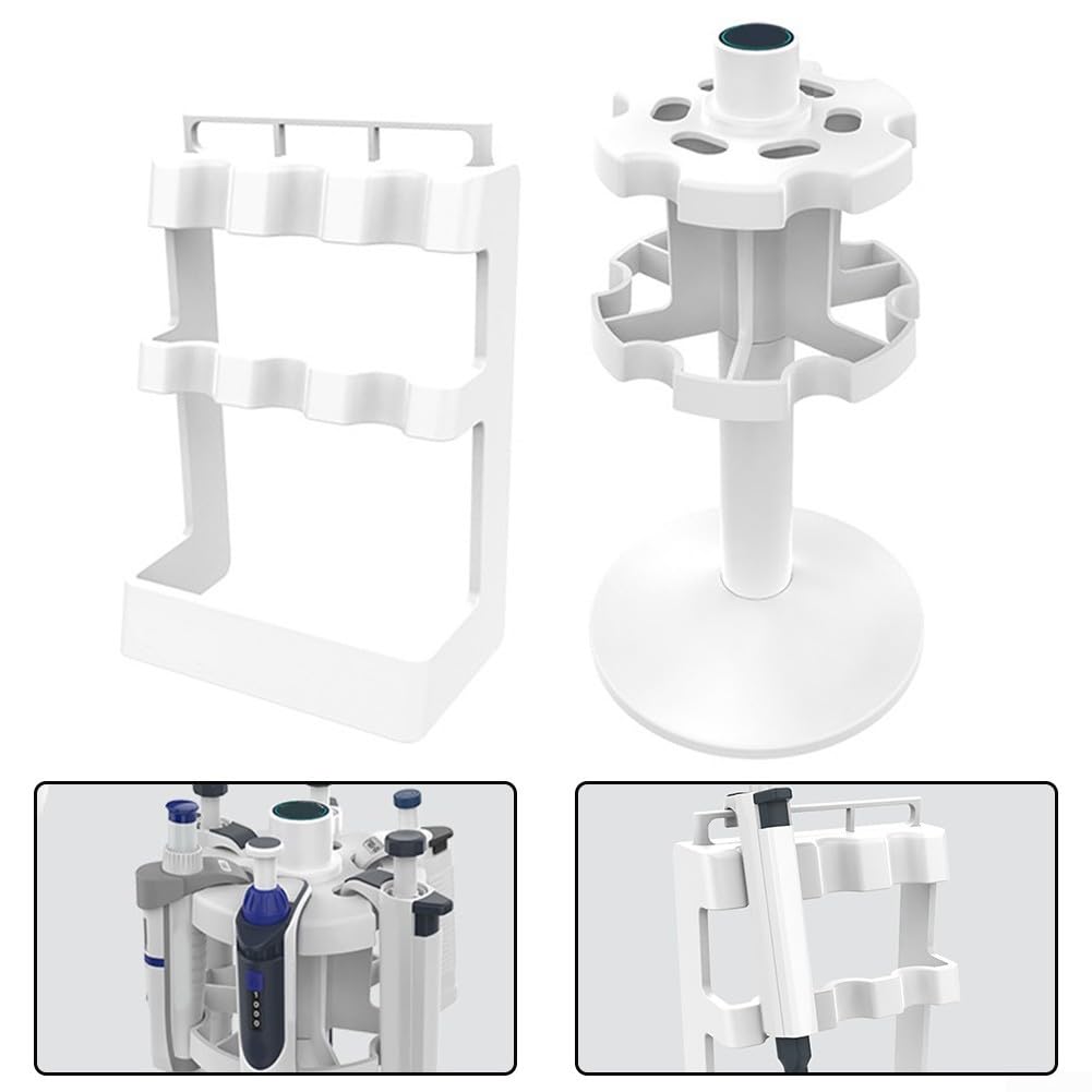 Soporte para pipetas de laboratorio, plástico ABS, ajustable, para micropipetas, forma trapezoidal, redondo, ahorra espacio, 31 x 17 cm (redondo)