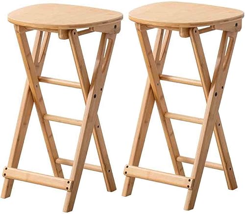 Juego de 2 sillas de comedor, taburete de bar plegable, capacidad de carga máxima de 220 libras, silla de desayuno ahorra espacio, taburete de