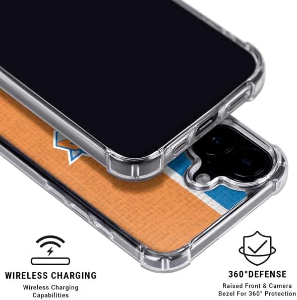 Skinit Clear Phone Case Compatible with iPhone 16 - Officially Licensed NBA New York Knicks Canvas Design