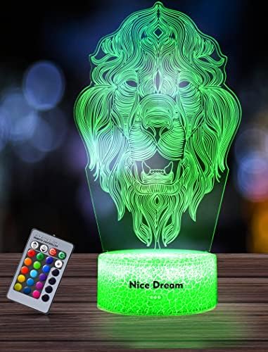 Nice Dream Eagle Night Light for Kids, 3D Illusion Night Lamp, 16 Colors Changing with Remote Control, Room Decor, Gifts for Children Boys Girls