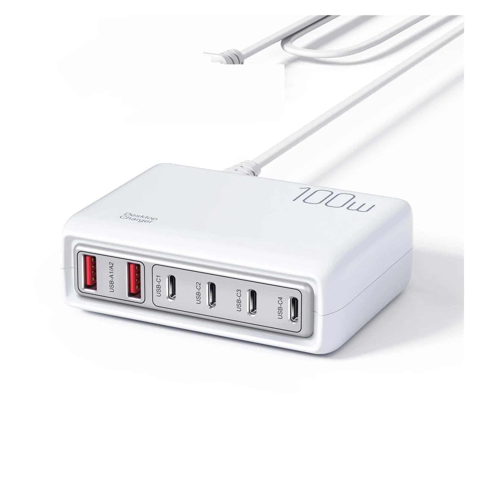 Ładowarka USB 100 W Typu C PD Szybkie Ładowanie Wiele 6 Portów Stacja Ładująca Biurkowa Ładowarka Do Telefonu Szybki Sejf
