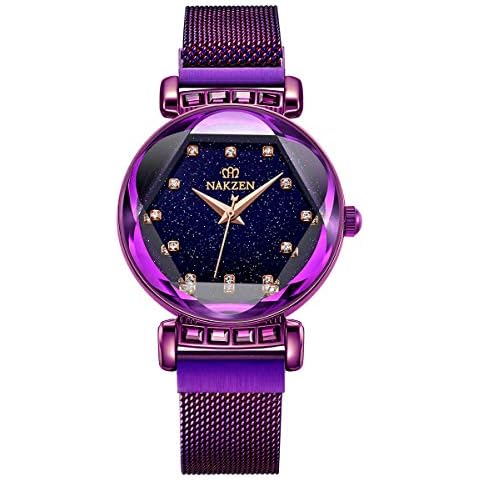 Reloj Nakzen Cielo Estrellado Morado Cover