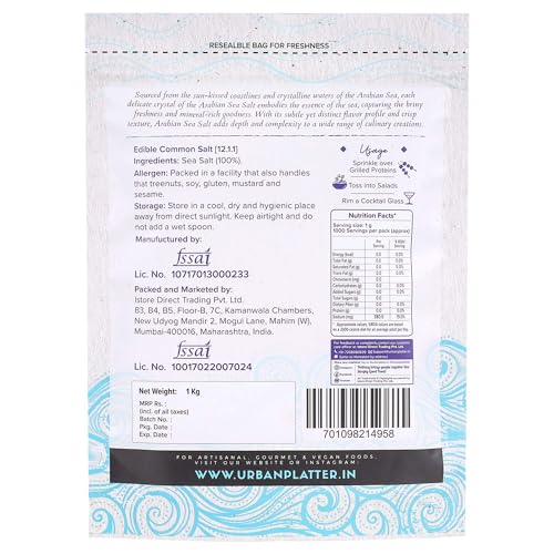 Image of Urban Platter Arabian Sea Salt Flakes, 1Kg