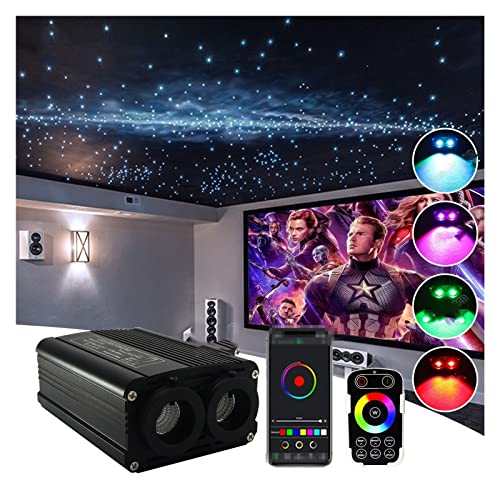 Luz de techo de estrella de fibra óptica de 32W con doble cabezal y control por App móvil 2