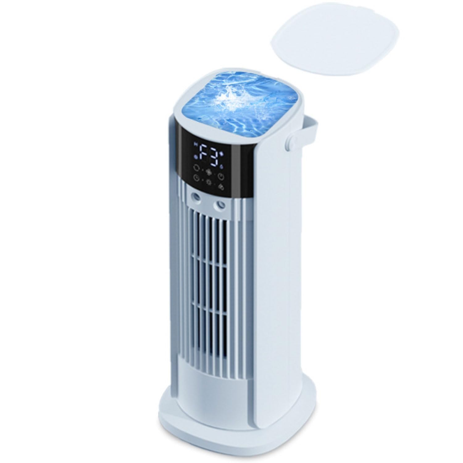 MESCXTY Portable Air Conditioner Swamp Cooler Evaporative with 180°Auto Oscillation 3 Speeds Remote 10H Timer 3-in-1 Cooling Fan Remoter for Outdoor Office Home
