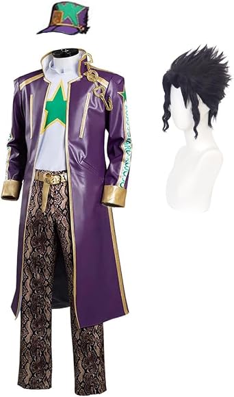 Kujo Jotaro Cosplay Costume Anime Outfits Jacket Coat Hat Full Set Halloween Uniform