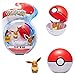 Bandai - Poké Ball e miniatura Clip 'N' Go, 1 Poké Ball e 1 miniatura da 5 cm di Evoli (Eevee),accessori per travestirsi come un allenatore di Pokémon, WT00041
