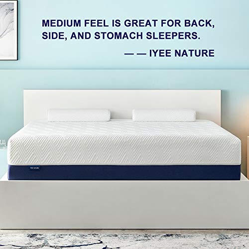 IYEE-NATURE-Queen-Mattress-10-Inch-Cooling-Gel-Memory-Foam-Mattress-in-a-BoxMedium-Firm-CertiPUR-US-Certified-Breathable-Bed-Mattress-Supportive-Pressure-Relief60x-80x10