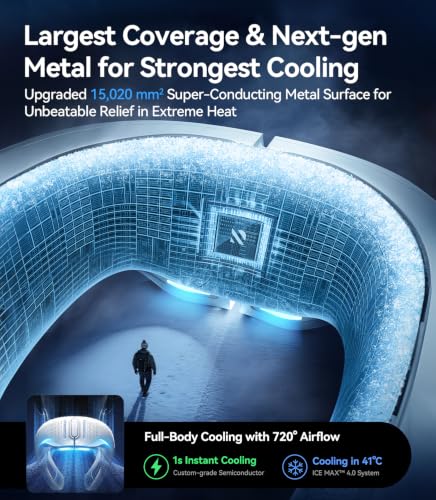 Image of AICE LITE MAX 2026 AI Neck Air Conditioner, Real AC Neck Fan Cooling, Blue