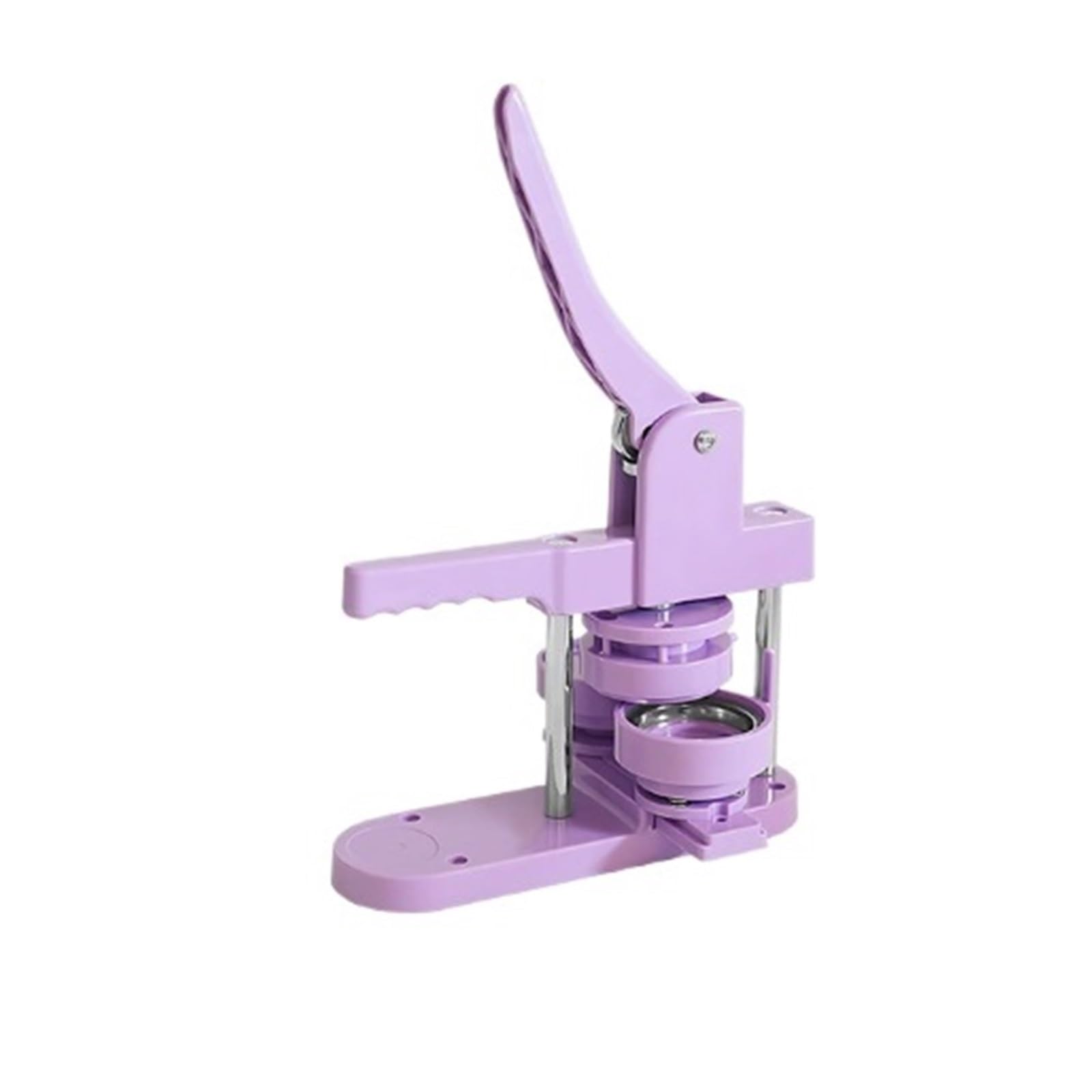 NGTFDCP Badge Machine, Heat Transfer Plastic Badge Machine with Button Material Kit, Compact DIY Crafts(Purple)