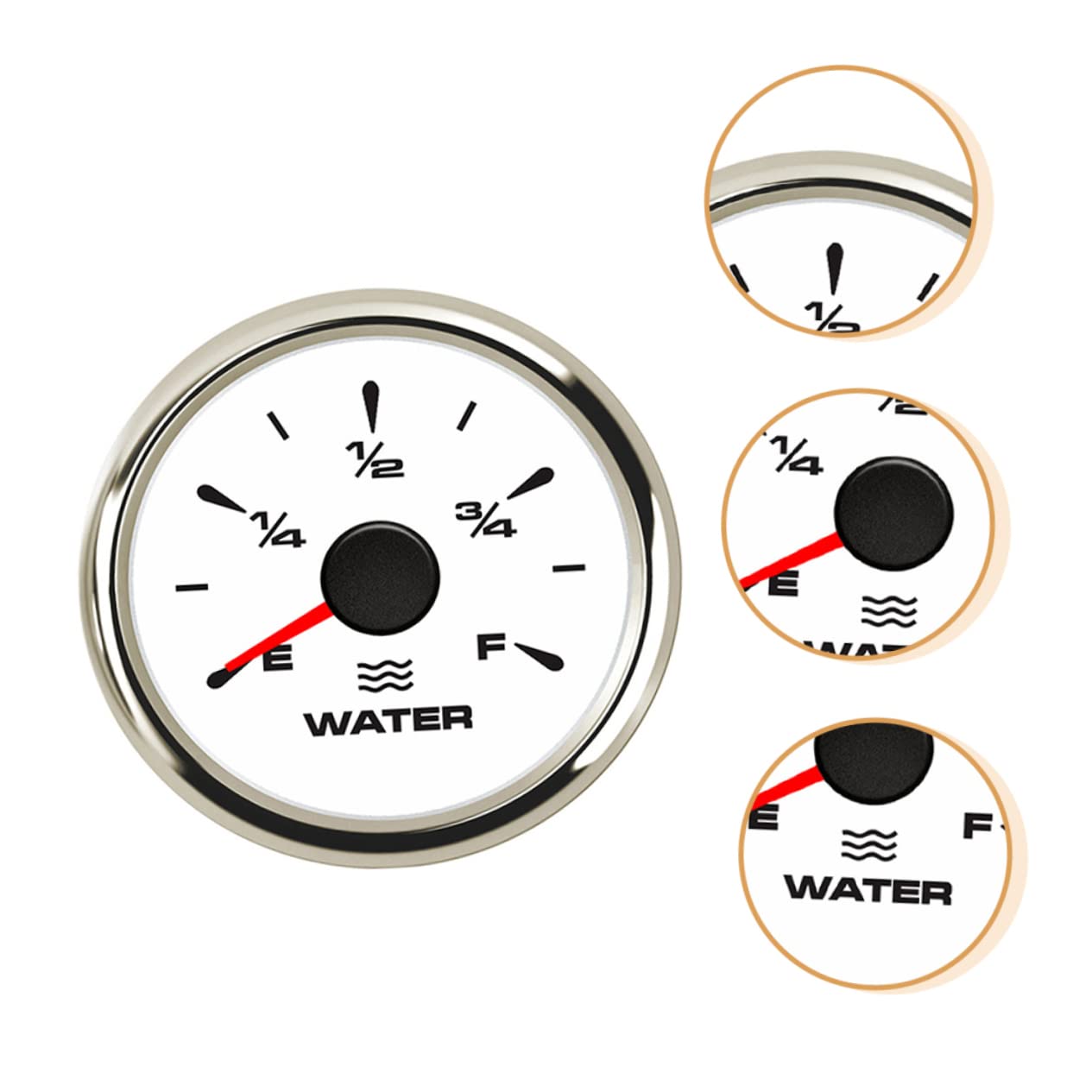 CIYODO Stainless Steel Water Level Gauge Round Design for Accurate Measurement of Water Tank Levels and Compact for Fish Tanks and Outdoor Use