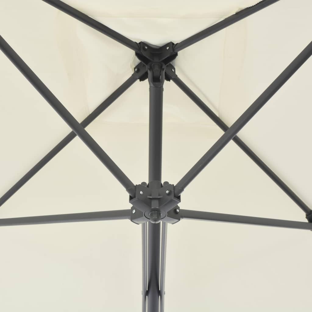 SYDE Parasol ogrodowy 250 x 250 cm ze stalowym kijem