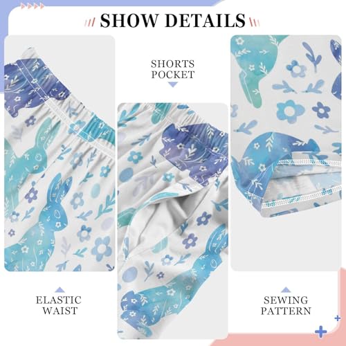 ZZXXB Galaxy Bunny Boys Long Pants Soft Trousers Elastic Waist Kids Lounge Bottoms with Pockets S-XL4