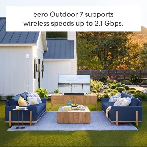 Image of Amazon eero Pro 7 (3-pack) with Amazon eero Outdoor 7 (1-pack) mesh wifi system