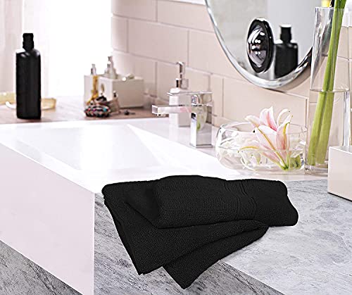 Image of Utopia Towels 72 Pack Premium Hand Towels Set, (16 x 28 inches) 100% Ring Spun Cotton, Ultra Soft and Highly Absorbent 600GSM Towels for Bathroom, Gym, Shower, Hotel, and Spa (Black)