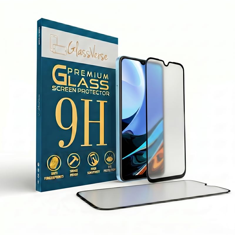Image of GlassVerse Matte Tempered Glass for Redmi 9 Power | Anti Glare, Smooth Touch Screen Protector, 9H Hardness, Edge to Edge, Case Friendly, Hassle-less Installation Kit Included. (Pack of 2)