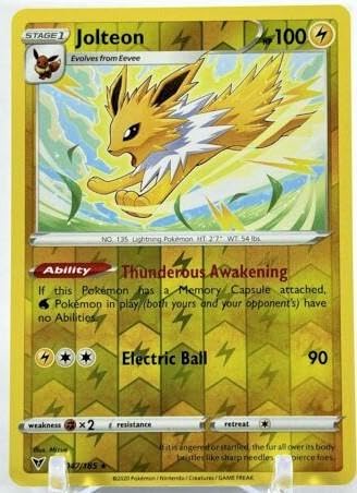 Pokemon - Jolteon 047 185 - Vivid Voltage - Reverse Foil - Single Card