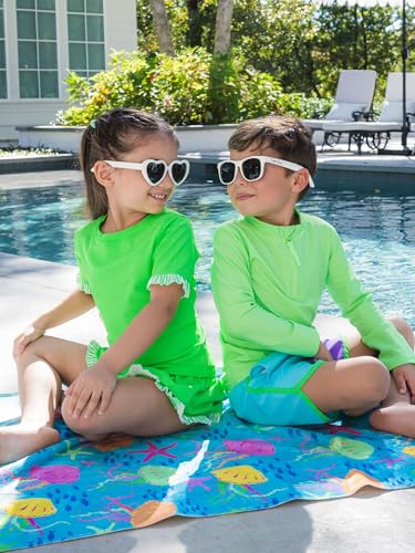 Image of RUGGEDBUTTS Baby /Toddler Boys Long Sleeve Rash Guard Swim Shirt w /UPF 50+