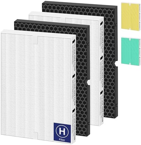 116130 Ersatzfilter H für Winix 5500-2 Am80 Plasmawave Luftreiniger True HEPA Kohlefilter, 2 Set