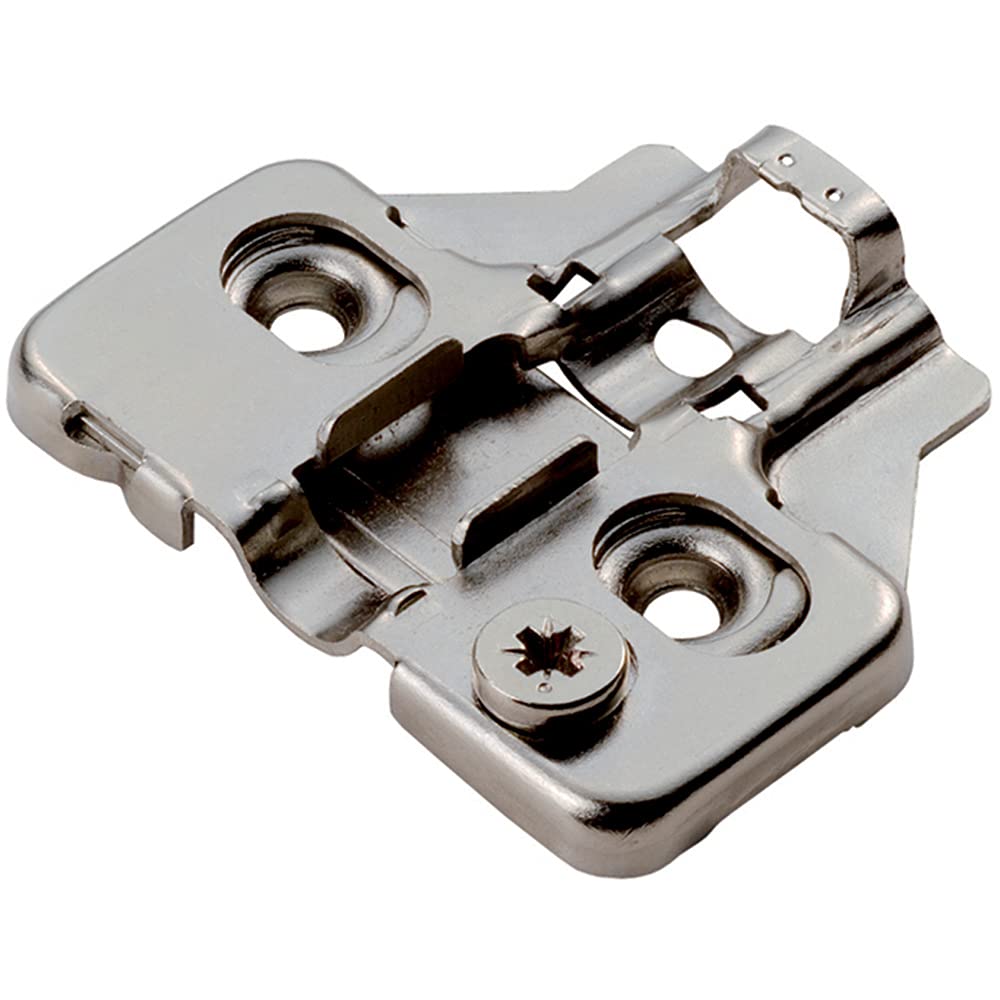 Loops Bright Zinc Plated Adjustable Mounting Plate For Soft Close Hinges - | Soft Close Cabinet Door Hinges - Lightweight Interior Door - Wardrobe/Cupboard Hinge