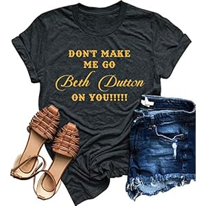 Beth-Dutton-TV-Show-T-Shirt-Women-Funny-Letters-Vintage-Graphic-Shirts-Short-Sleeve-Casual-Tees-Tops TV Show T-Shirt for Women Funny Letters Vintage Graphic Shirts Short Sleeve Casual Tees Tops Blouse(Grey,XXL)