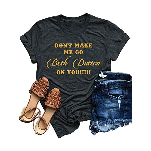 Beth-Dutton-TV-Show-T-Shirt-Women-Funny-Letters-Vintage-Graphic-Shirts-Short-Sleeve-Casual-Tees-Tops TV Show T-Shirt for Women Funny Letters Vintage Graphic Shirts Short Sleeve Casual Tees Tops Blouse(Grey,XXL)