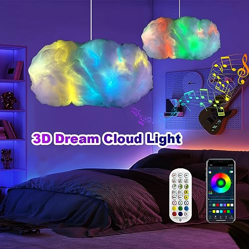 Kit de luces multicolor nube con control remoto 2 piezas miniatura 3