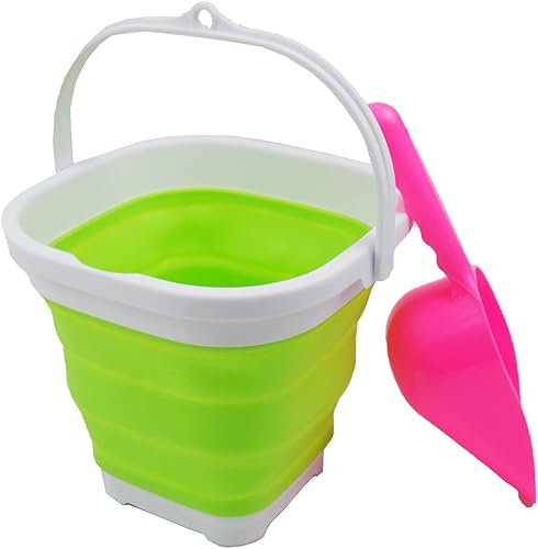 Miniatura 9 de SAMMART Cubo de plástico plegable súper mini cuadrado de 2.6 L (0.68 galones), bañera cuadrada plegable, cubo de agua portátil para pesca, maceta de