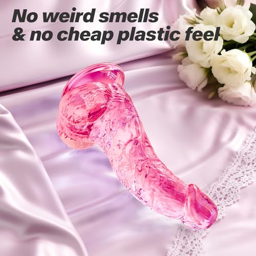 Image of Realistic Anal Dildo, 6.7 Inch Soft Pink Dildo