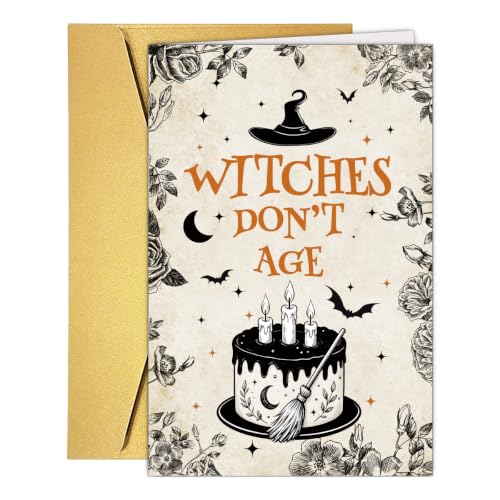 GVMGVM Funny Witch Halloween Birthday Card for Best Friend - image 1