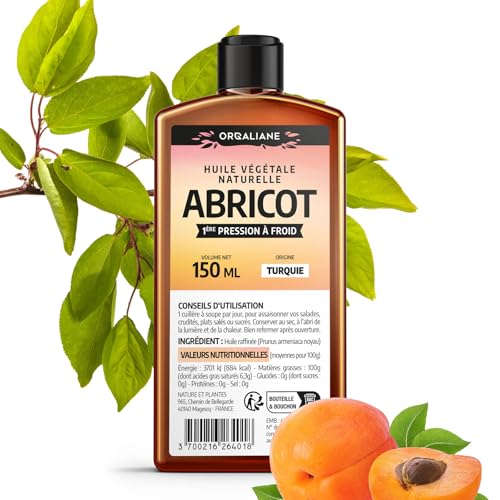 Huile de Noyau d'Abricot 150 ml - 100% Pure et Naturelle
