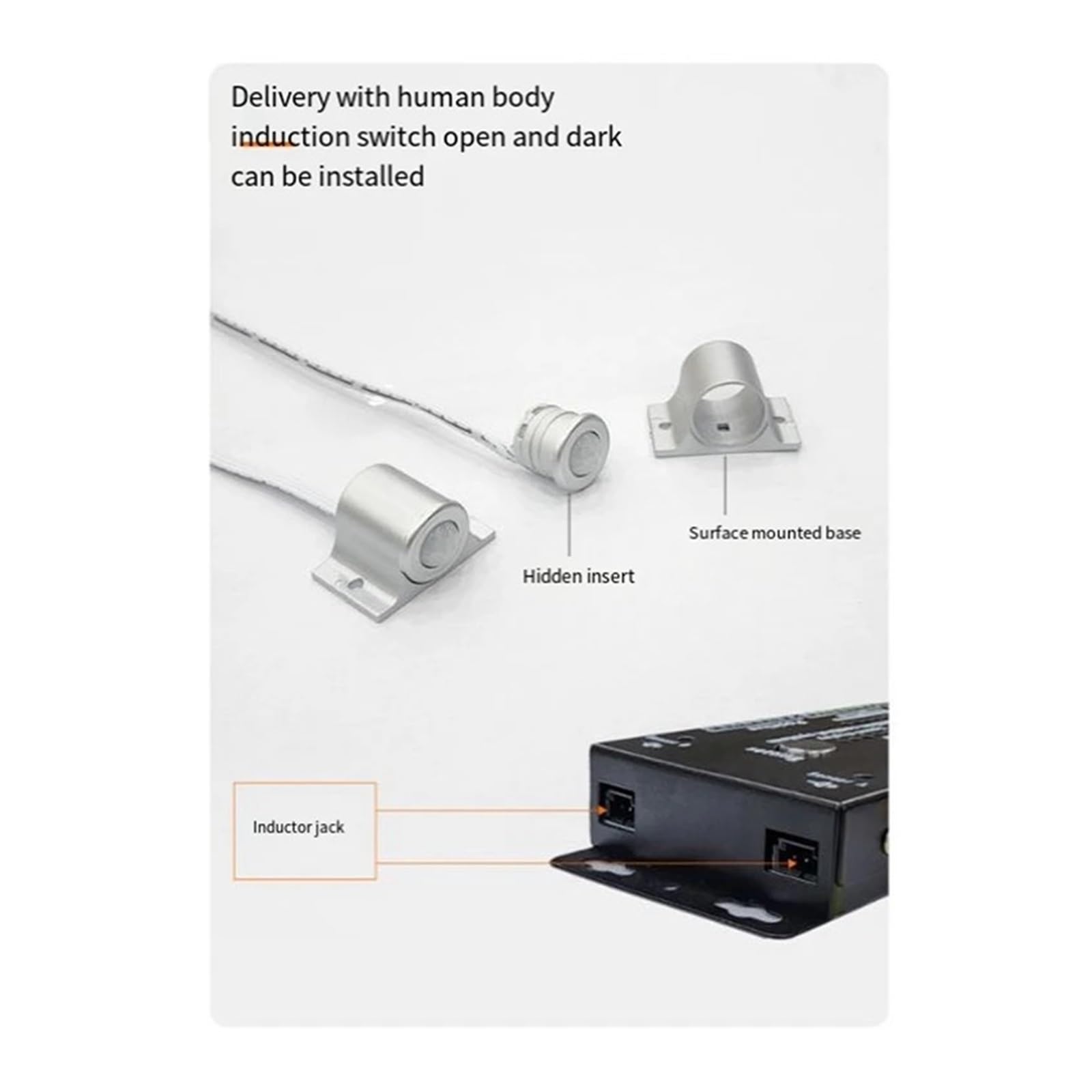 Regolatore di illuminazione delle scale, Controller For Luci Con Sensore Di Movimento A LED For Scale, In Lega Di Alluminio Nero, Con Dimmer PIR, For Luci Notturne Da Interno, 12 V/24 V