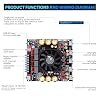 ZK-AS21P 2.1 Channel Bluetooth Amplifier Board, 300W x2 Stereo Class D Home Audio Amp with 600W Subwoofer Output, 2 x TPA3255 Chip, AUX USB Input and Wired Knob Control for DIY Speakers