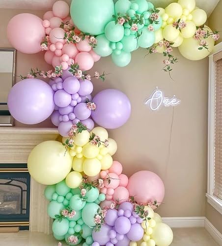 Image of 12 Inch Pastel Orange Balloons, 50 Pcs Latex Helium Macaron Balloons for Kid's Birthday Party, Baby Shower, Wedding, Graduate Party Decorations