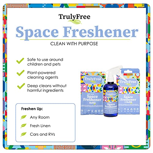 Truly Free Space Freshener, Lemongrass Essential Oil - Car and Air Fresheners for Home - All-Natural Odor Eliminator Room Spray - Refillable, No Synthetic Fragrances and Harmful Ingredients - Image 5
