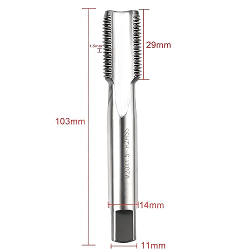 Miniatura 2 de ATOPLEE Rosca métrica, M20 HSS 6542 Rosca de rosca derecha (M20x1.5)