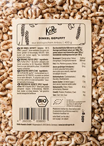 KoRo - Bio gepofte spelt 6 x 400 g - Afbeelding 6