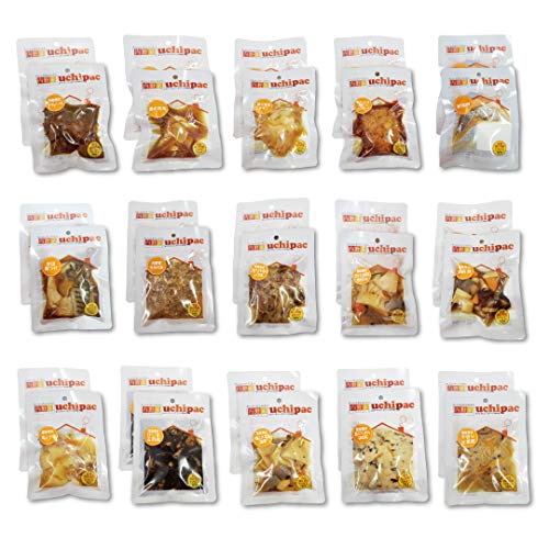 [Amazon限定ブランド] ウチパク レトルトおかず全15種類×2個 計30パックセット [非常食にも使える] 保存料 着色料 無添加・国産野菜使用・常温保存 賞味期限 1年