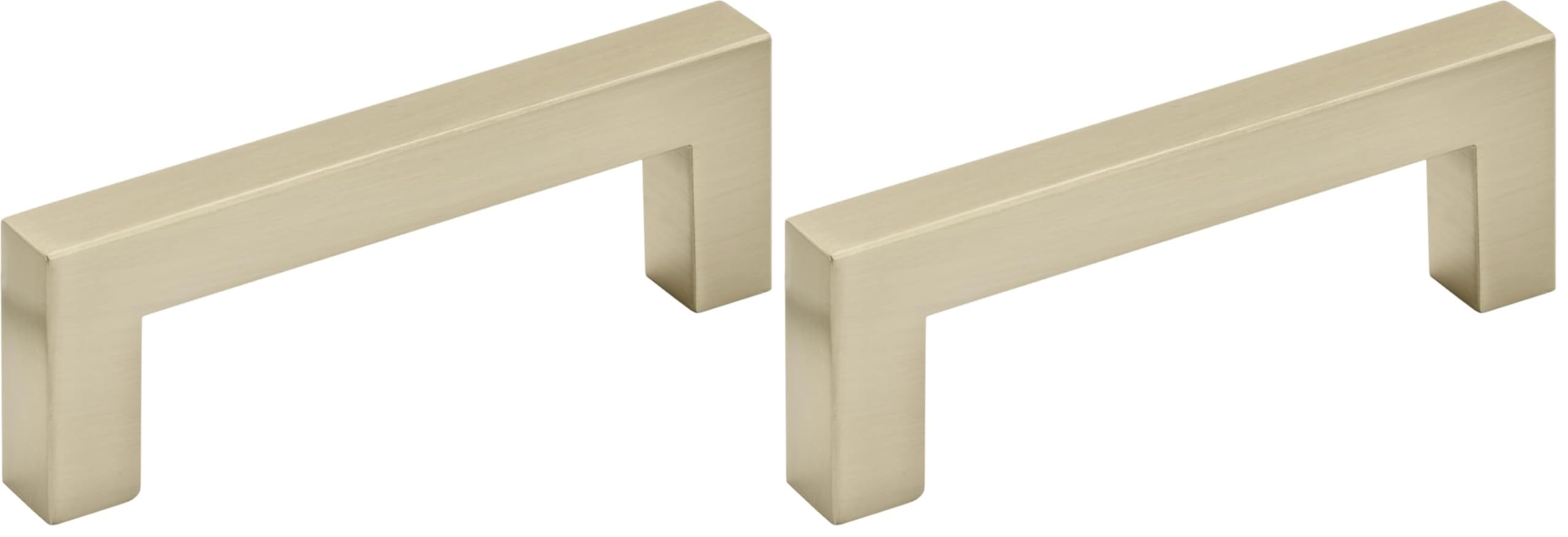 Amerock | Cabinet Pull | Golden Champagne | 3 inch (76 mm) Center to Center | Monument | 2 Pack | Drawer Pull | Drawer Handle | Cabinet Hardware