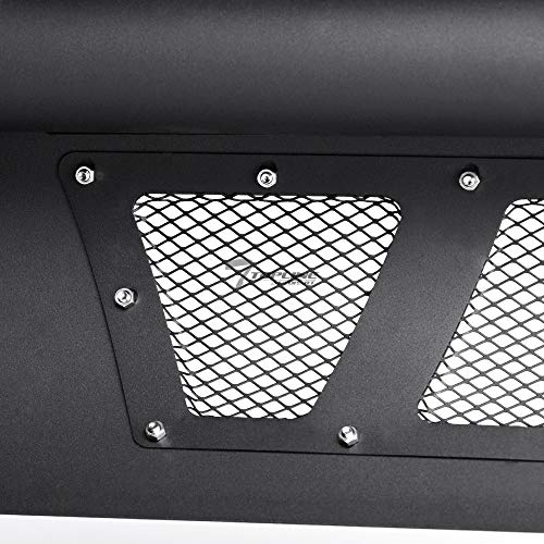 TLAPS Matte Black Studded Mesh Bull Bar Brush Push Front Bumper Grill