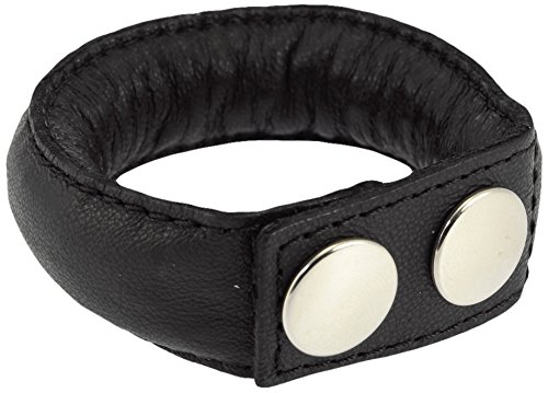 Rimba Bondage Play Cockring cuir, poids environs pour homme Noir One Size