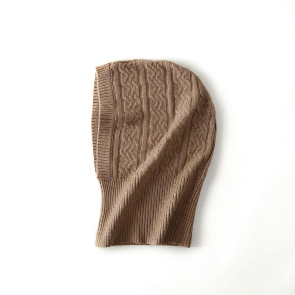 Hut Unisex Gestrickte Balaclava Winter Ohrschutz Gesichtsschutz Halsschutz Integrierter Schalhut Weiche Warme Kapuze -m Verdrehte Falsche Kragen-schwarz-eine Größe